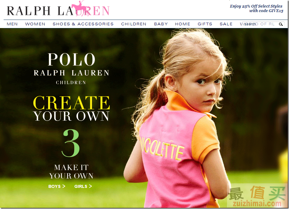 拉夫劳伦4月额外7.5折优惠码 Ralph Lauren官网精选男女及儿童服饰热卖